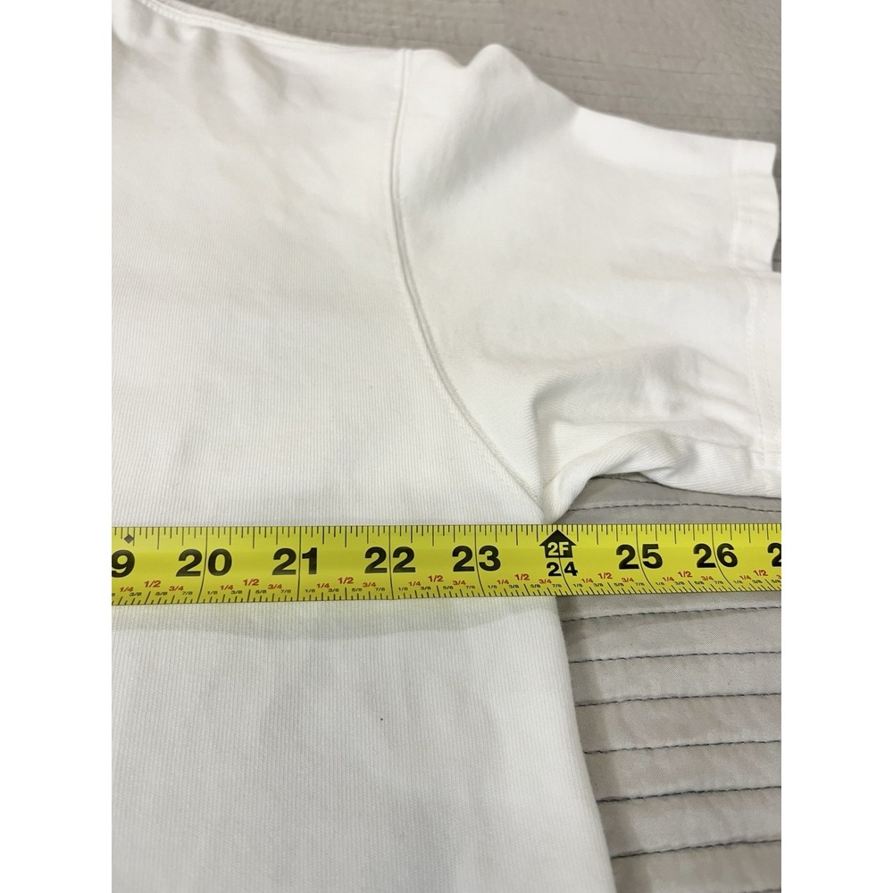 Nike Premium Loose Fit Essential Shirt Striped Collar Off White Baggy Mens XL - Picture 5 of 9